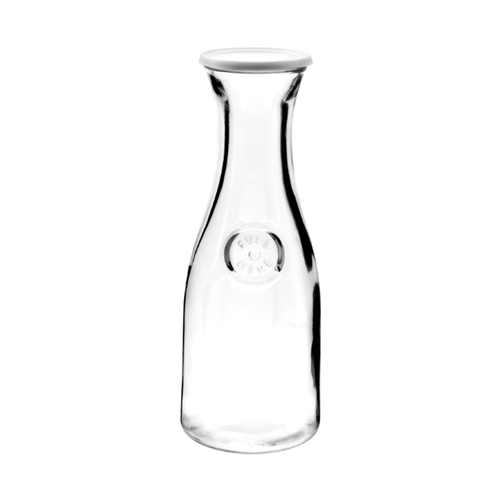 Anchor Hocking 93084 1 Liter Clear Glass Carafe / Decanter w/ Lid - 6 Per Case