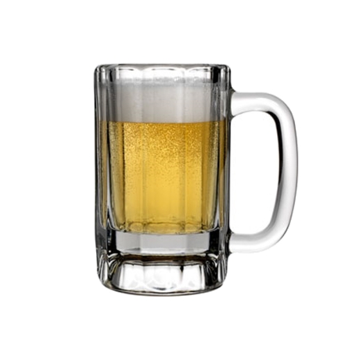 Anchor Hocking 90132 10 oz Clear Paneled Beer Mug - 2 Doz