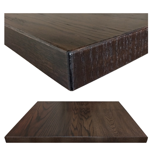 Oak Street Manufacturing WDL2424-DW Woodland 24" x 24" Square Wood Table Top - Dark Walnut 