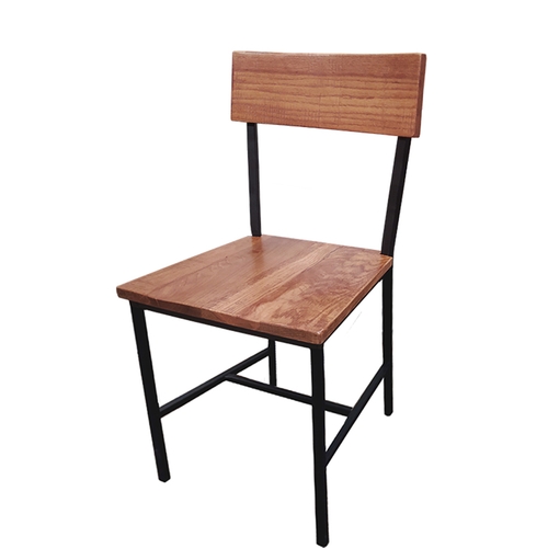 Oak Street Manufacturing CM-W702 Timber Series Metal Side Chair w/ Distressed Wood Finish