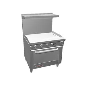 Southbend S36D-3T S Series 36" Thermostic Gas Griddle Range with Standard Oven