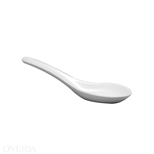 Oneida F8010000794 Buffalo Bright White Ware 5" Porcelain Wonton Spoon - 6 DZ