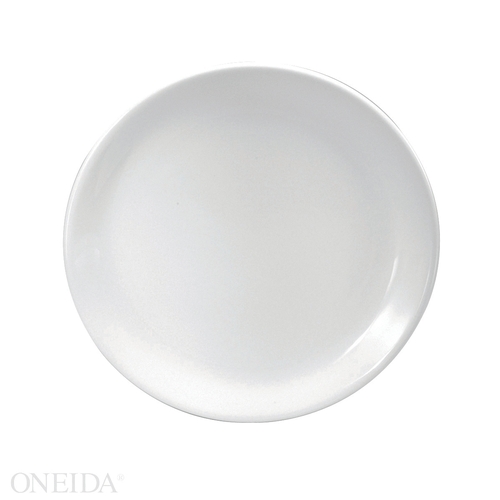 Oneida F8000000151C Buffalo Bright White Ware 10½" Porcelain Coupe Plate - 1 DZ
