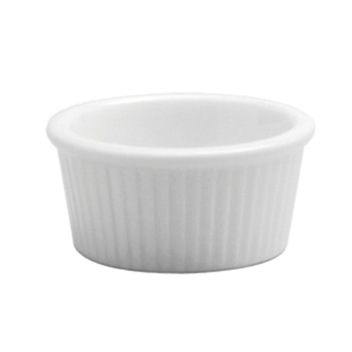 Oneida F8010000610 Buffalo Bright White Ware 1oz Porcelain Ramekin - 3 Doz