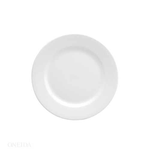 Oneida F8010000156 Buffalo Bright White Ware 11" Porcelain Euro Plate - 1 Doz