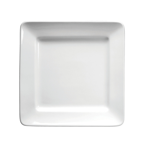 Oneida F8010000163S Buffalo Bright White 12" Porcelain Square Plate - 1 Doz