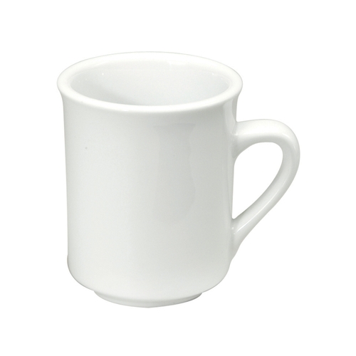 Oneida F8000000560 Buffalo Bright White 10 oz Porcelain Café Mug - 3 Doz