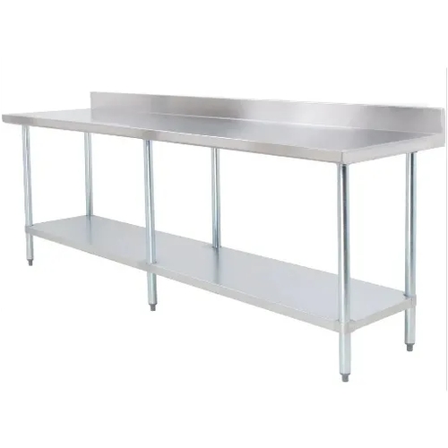 Falcon Food Service WT-2484-SSU-4 84" x 24" Deluxe 18 Gauge Stainless Steel Work Table