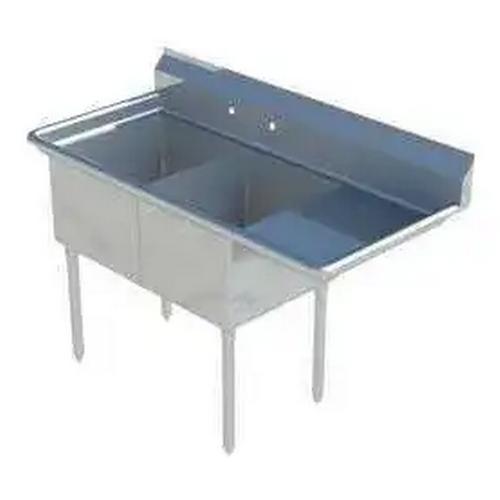 Falcon Food Service HD2C-18X18-R-18 18" x 18" (2) Compartment Stainless Steel Commercial Sink