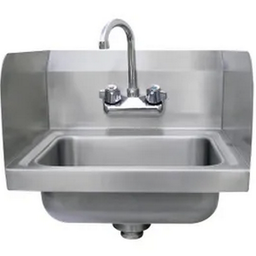 Falcon Food Service HS-12-SS 12" Wide 20 Gauge Stainless Steel Hand Sink w/ Faucet