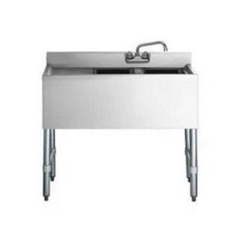 Falcon Food Service BS2T101410-12L 36"W 18 Gauge Stainless Steel Underbar (2) Compartment Sink