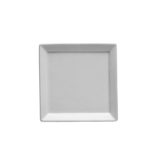 Oneida F8010000111S Buffalo Bright White 5.5" Porcelain Square Plate - 3 Doz