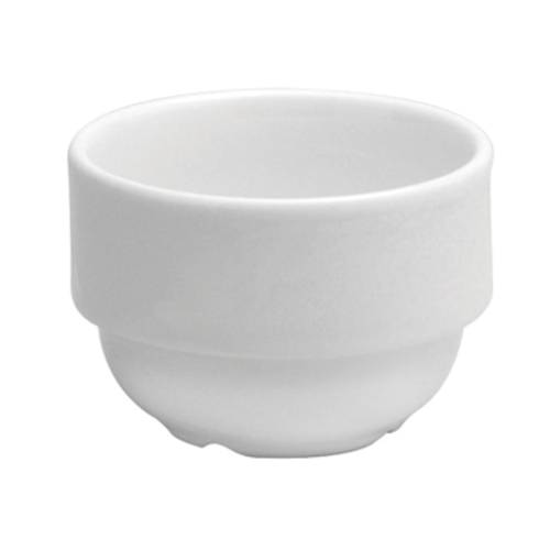 Oneida F8010000705 Buffalo Bright White 9.5 oz Porcelain Bouillon Cup - 3 Doz