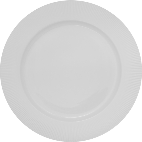 International Tableware, Inc SB-21 Sunburst Bright White 12" Diameter Porcelain Plate - 1/2 Doz