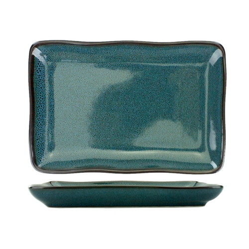 International Tableware, Inc LU-133-MI 13" x 6.5" Luna Midnight Blue Rectangle Platter - 1 Doz