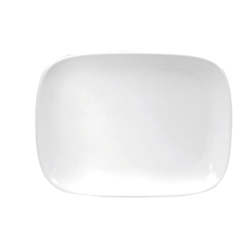 Oneida F9000000368S 12.625" x 10.75" Cream White Rectangular Porcelain Platter 