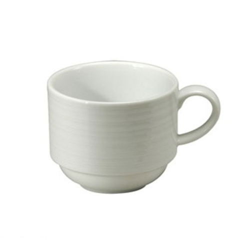 Oneida R4570000531 Botticelli Bright White 9 oz Stackable Porcelain Cup - 3 Doz