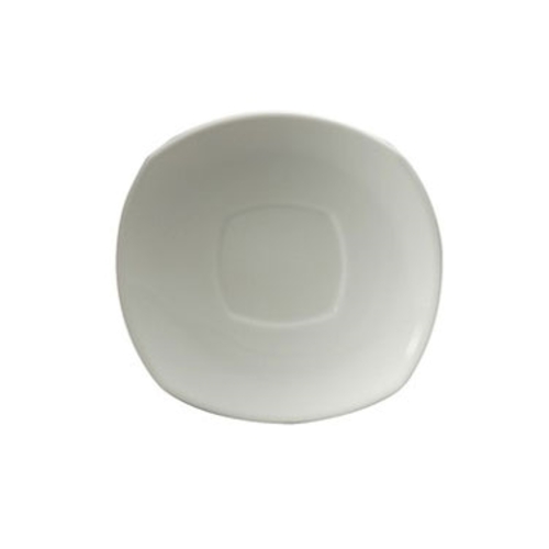 Oneida R4020000506 Fusion Bright White 6" Square Porcelain Saucer - 3 Doz