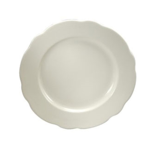 Oneida F1560000118 Caprice Cream White 6-3/8" Wide Rim Porcelain Plate - 3 Doz