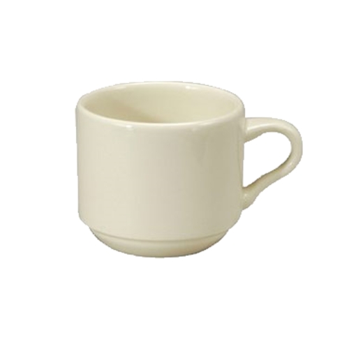 Oneida F1000000530 Classic Cream White 8 oz. Porcelain Dallas Cup - 3 Doz