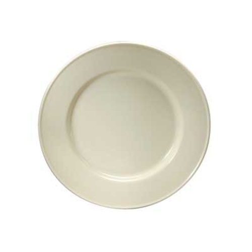 Oneida F1000000163 Cream White Ware 12" Wide Rim Porcelain Plate - 1 Doz