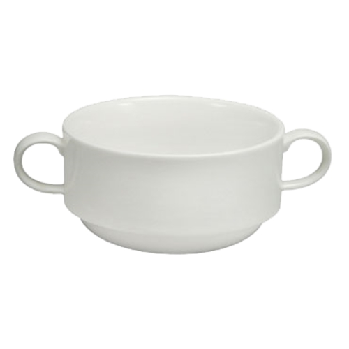 Oneida W6030000702 Cromwell Warm White 9.5 oz. Porcelain Bouillon Cup - 3 Doz