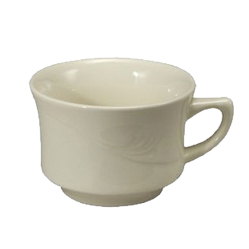 Oneida F1040000520 Espree Cream White 7.5 oz Porcelain Lotus Cup - 3 Doz