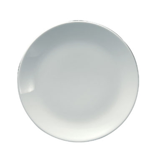 Oneida R4020000151 Fusion Bright White 10.5" Porcelain Coupe Plate - 1 Doz