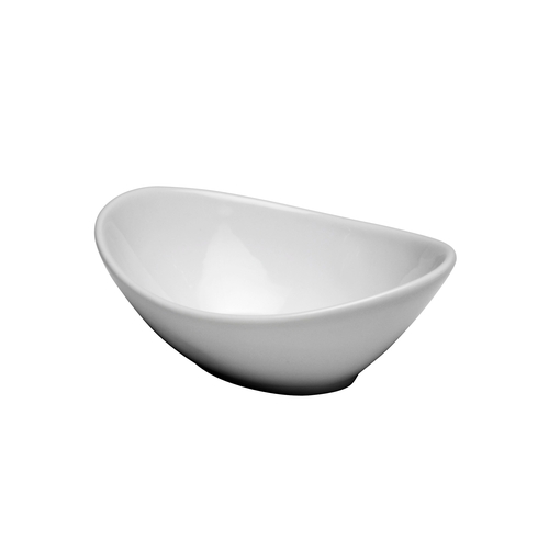 Oneida R4020000754 Fusion Bright White 9.5 oz Porcelain Oval Bowl - 3 Doz