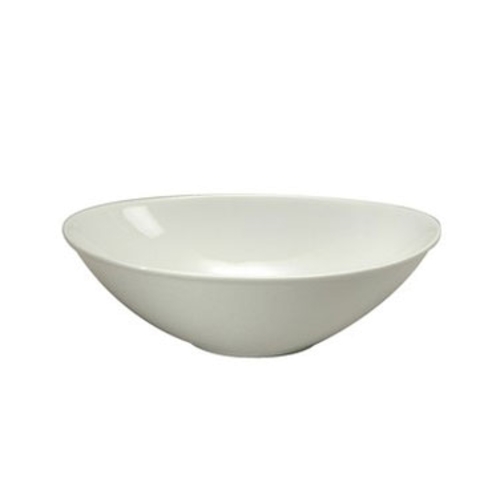 Oneida R4020000758 Fusion Bright White 45.33 oz Porcelain Oval Bowl - 3 Doz