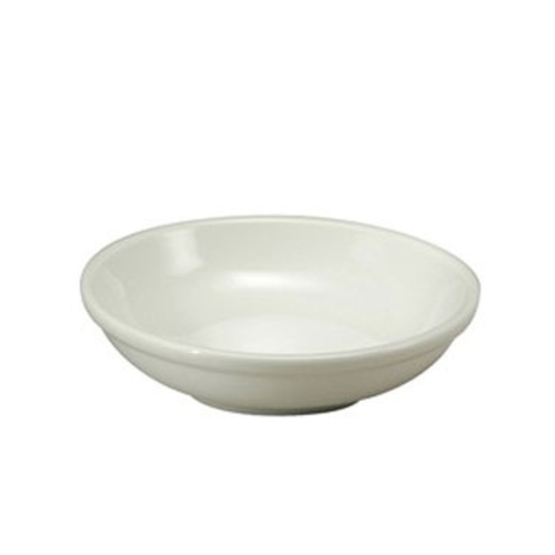 Oneida R4020000952 Fusion Bright White 4 oz Porcelain Sauce Dish - 6 Doz
