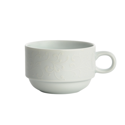 Oneida L5803050510 Ivy Bright White 6 oz Porcelain Breakfast Cup - 3 Doz
