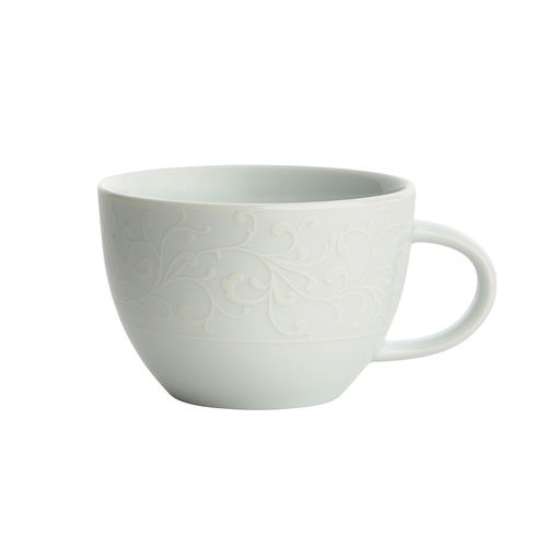 Oneida L5803050511 Ivy Flourish Bright White 6.75 oz Porcelain Tea Cup - 3 Doz
