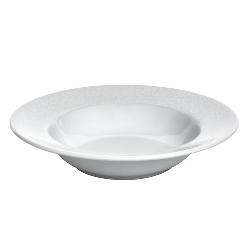 Oneida L5803050740 Ivy FlourishBright White 28.5 o. Porcelain Soup Bowl - 2 Doz
