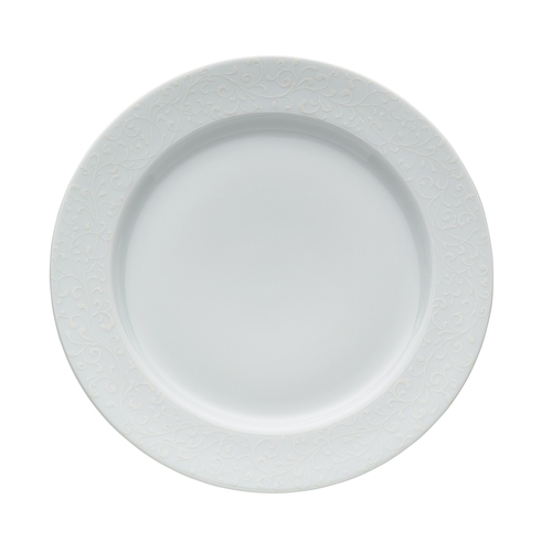 Oneida L5803050133 Ivy Flourish Bright White 8.25" Round Porcelain Plate - 2 Dz