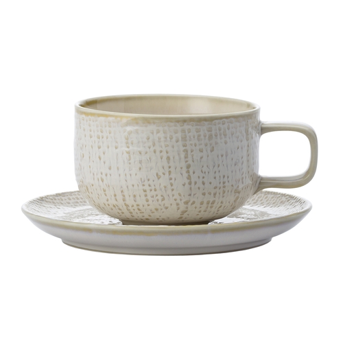 Oneida L6800000530 Knit White Body 7 oz Porcelain Coffee Cup - 4 Doz