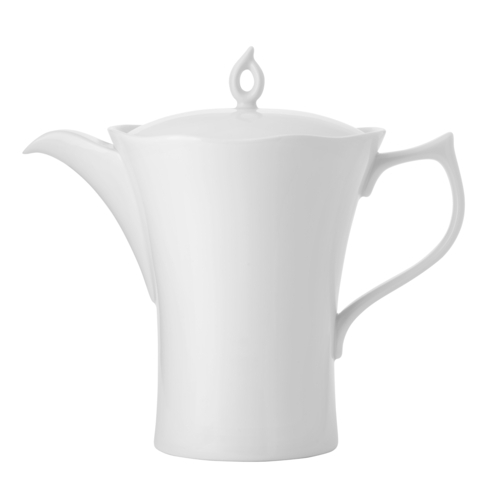 Oneida L6700000860 Lancaster Garden Warm White 12 oz. Porcelain Teapot - 1 Doz