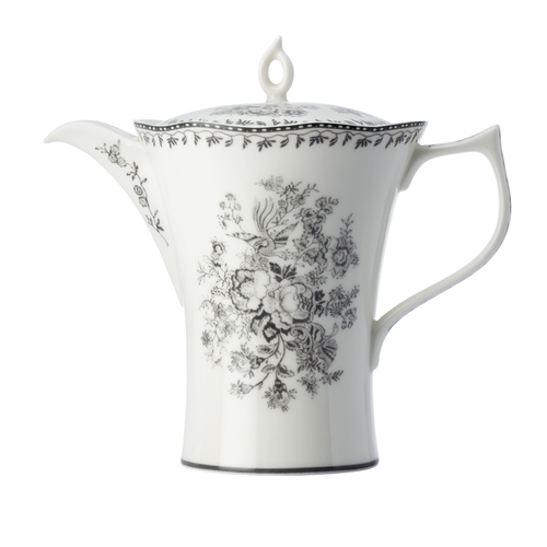 Oneida L6703068860 Lancaster Warm White 12 oz Porcelain Teapot - 1 Doz