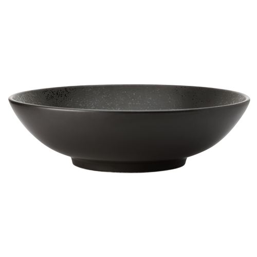 Oneida L6500000751 Luzerner Lava 45 oz. Black Porcelain Dinner Bowl - 1 Doz