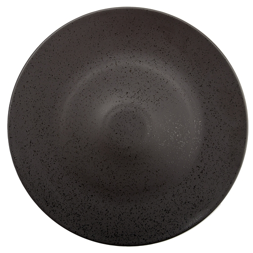 Oneida L6500000155C Luzerne Lava Black 11" Diameter Porcelain Plate - 1 Doz