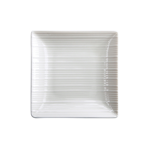 Oneida L6600000117S Lines Warm White 6.25" Porcelain Square Plate - 3 Doz