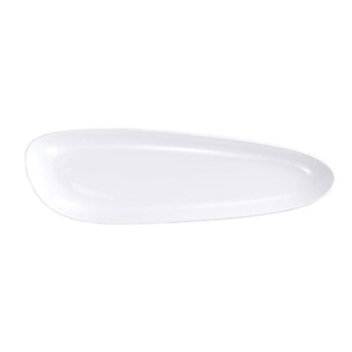 Oneida R4700000440 Mood Bright White 16.25" x 6.5" Freeform Porcelain Platter 