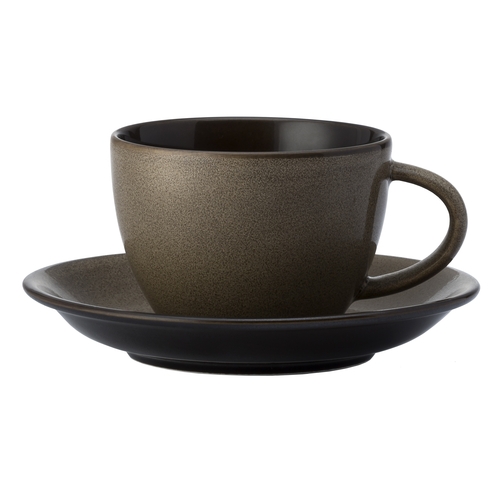 Oneida L6753059780 Rustic Chestnut 8 oz Two Tone Porcelain Coffee Cup - 2 Doz