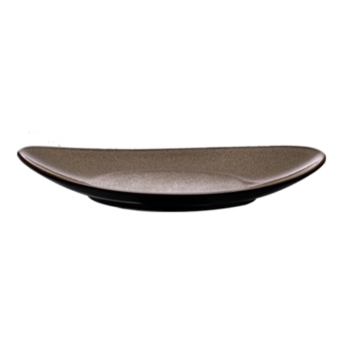Oneida L6753059358 Rustic Chestnut Porcelain 11.5" Length Oval Plate - 1 Doz
