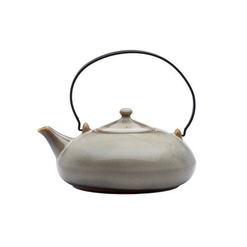 Oneida L6753066861 Rustic Sama 14 oz. Two-Tone Porcelain Teapot - 1 Doz