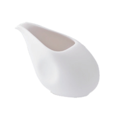 Oneida L5750000802 Luzerne Stage Warm White 3.5 oz Porcelain Creamer - 4 Doz