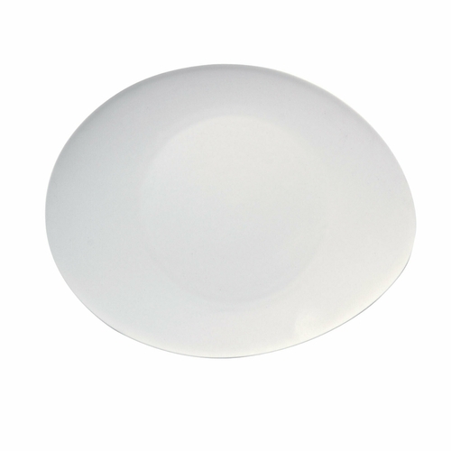 Oneida L5750000358 Luzerne Stage Warm White 11.375" x 9.625" Porcelain Platter