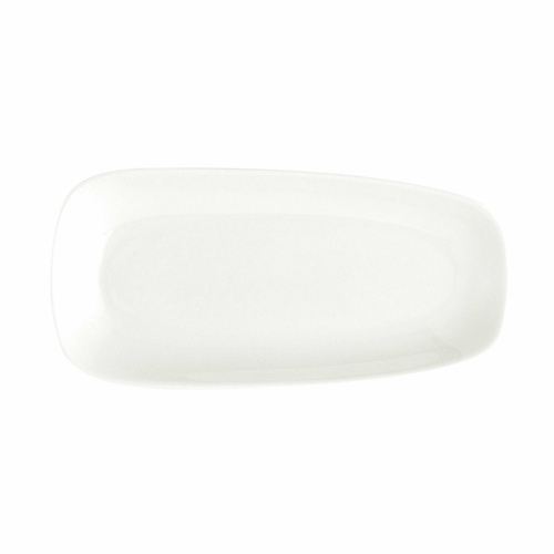 Oneida L5750000342 Luzerne Stage Warm White 9.5" x 4" Porcelain Square Platter