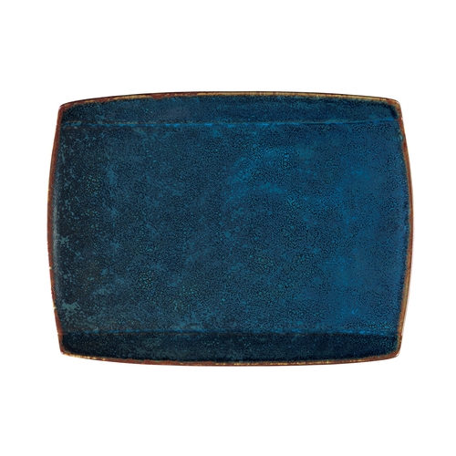 Oneida F1468994359S Studio Pottery Blue Moss 11"x 8.625" Porcelain Plate - 1 Doz