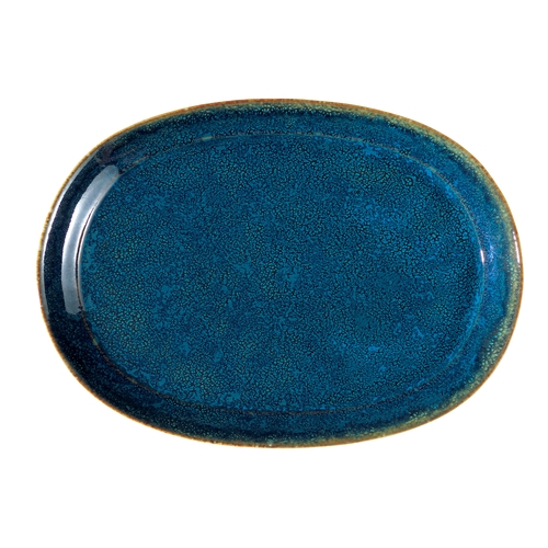Oneida F1468994363 Studio Pottery Blue Moss 12" x 9.5" Porcelain Platter -1 Doz